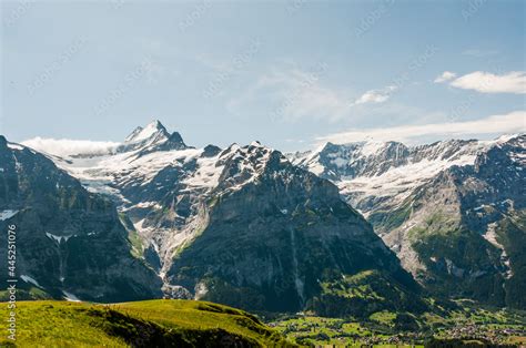 Grindelwald Schreckhorn Unterer Grindelwaldgletscher Wetterhorn