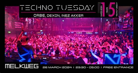 Techno Tuesday Amsterdam 15 Year Anniversary Orbe Dexon Inez Akker