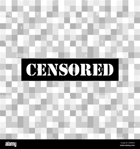 Pixel censored sign, black censor bar concept icon isolated on white ...