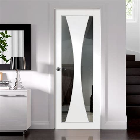 Verona Door Clear Glass White Primed Primed Doors Internal Glass