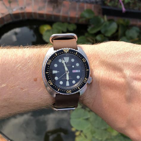 My New Seiko Turtle On A Leather Nato Rseiko