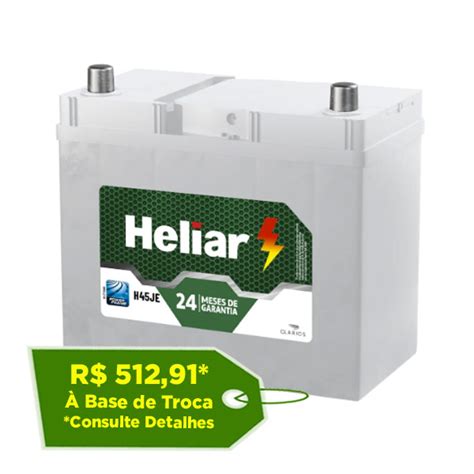 Bateria Heliar 50Ah Ou 45Ah HG50JD HG45JE Original De Montadora