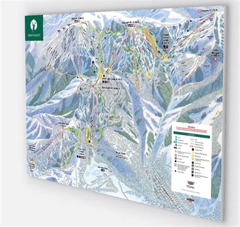 Deer Valley Utah Ski Area Art , Deer Valley Ski Trail Maps Canvas Wrap ...