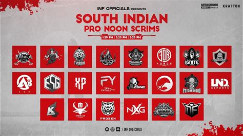 SOUTH INDIAN PRO NOON SCRIMS BY INF OFFICIALS DAY 1 BGMI YouTube