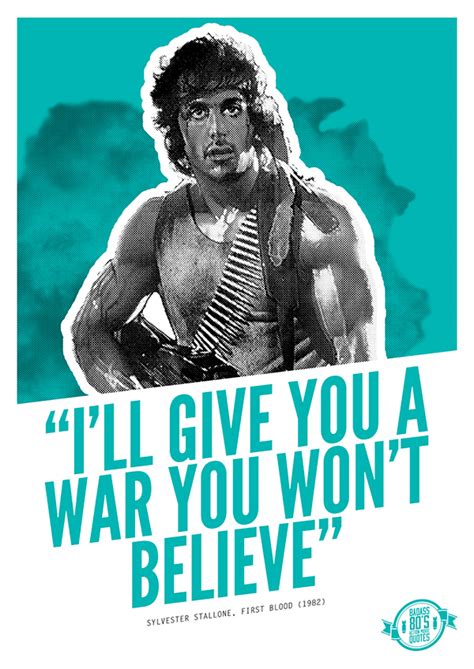 Badass 80's Action Movie Quotes on Behance