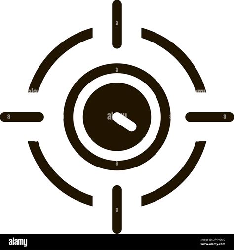 Target Clock Time Icon Vector Glyph Illustration Stock Vector Image