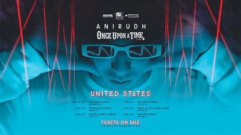 Anirudh Live - "Once Upon A Time" Tour 2023 - United States - Dates ...