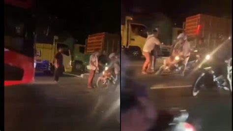 Viral Pengendara Motor Di Lamongan Hadang Bus Lawan Arah Awak Bus Tak