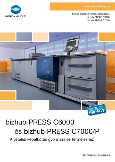 Pdf Bizhub Press C C Prospektus Szines Fenymasolok Huszines