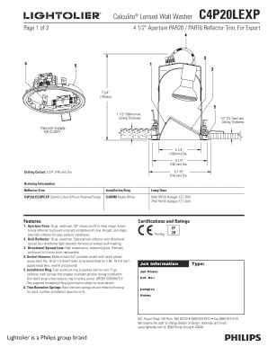 Fillable Online Lightingproducts Philips Lensed Wall Washer C4P20LEXP