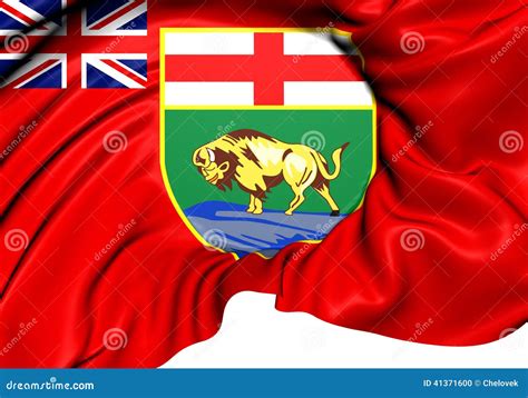 Flag of Manitoba, Canada. stock illustration. Illustration of render ...