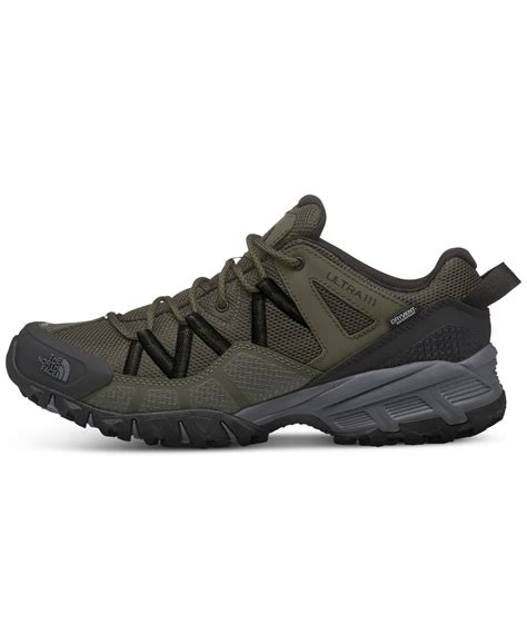 The North Face Men's Ultra 111 Waterproof Trail Shoe Men's Shoes In New Taupe Green /black ...