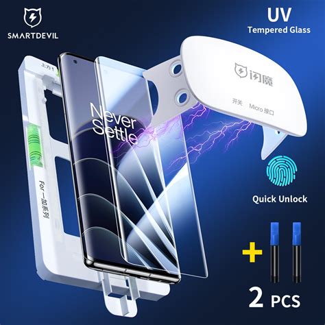 Smartdevil Full Cover Glue Uv Tempered Glass For Oneplus Pro