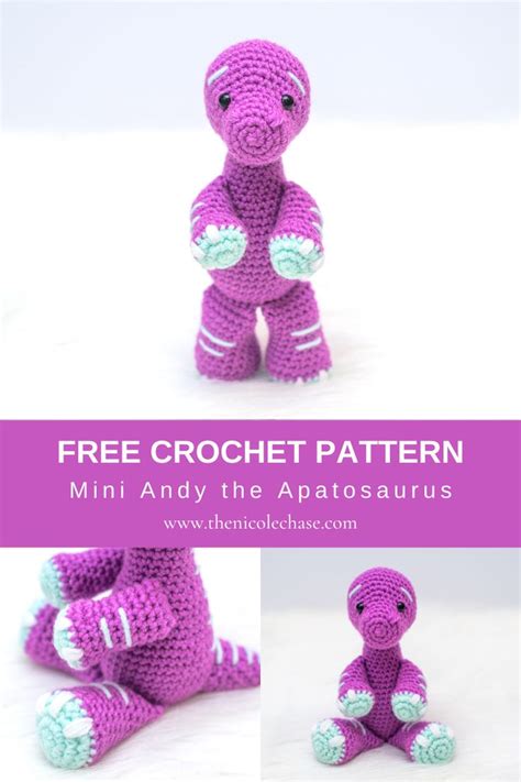 Mini Andy The Apatosaurus Free Dinosaur Crochet Pattern Nicole