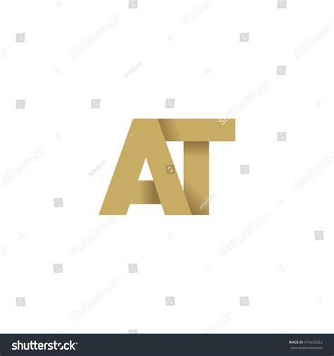 Initial Letters At Overlapping Linked Fold Logo Royalty Free Stock