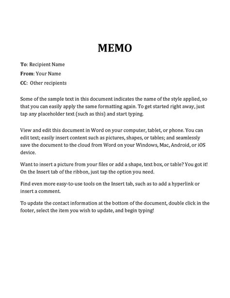 15 Free Memo Templates Word Pdf Edit And Print