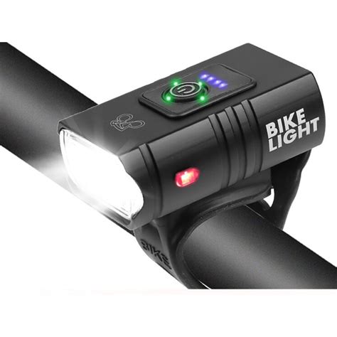 Lanterna Farol De Bike Led Cree T Recarregavel Usb Medidor B