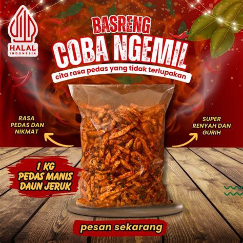 Jual Basreng Sultan Viral Pedas Manis Daun Jeruk Basreng Stik Viral