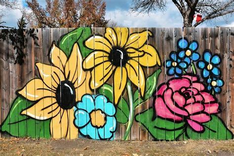 Backyard Fence Decor Garden Fence Art Garden Mural Garden Artwork