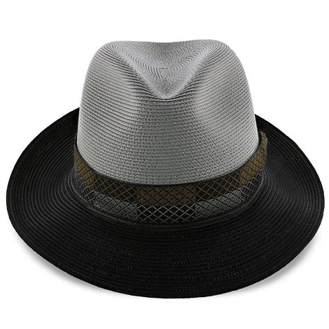 Mens Stetson Stylish Andover Milan Straw Fedora Hat Tan