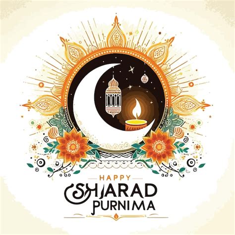 Sharad Purnima Celebration Day Illustration Image Premium Ai