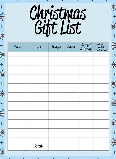 Christmas List Free Printable 2024 A Comprehensive Guide To Holiday