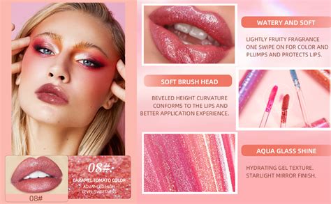 Glitter Liquid Lipsticks Set 9 Colors Glitter Diamond Shining Lip Gloss