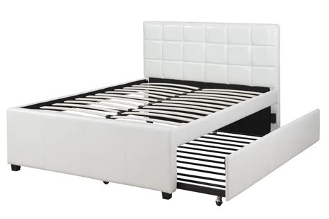 Queen White Bed Frame With Trundle Hanaposy