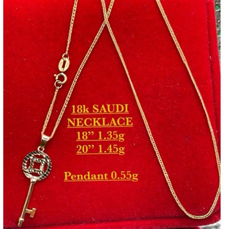 COD PAWNABLE 18k SAUDI GOLD NECKLACE Shopee Philippines