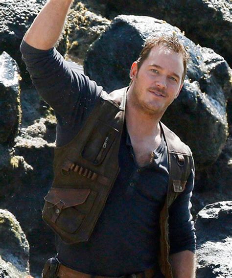 Chris Pratt Jurassic World 2 Owen Grady Leather Vest - Jackets Masters