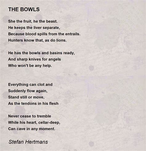 The Bowls Poem By Stefan Hertmans Poem Hunter