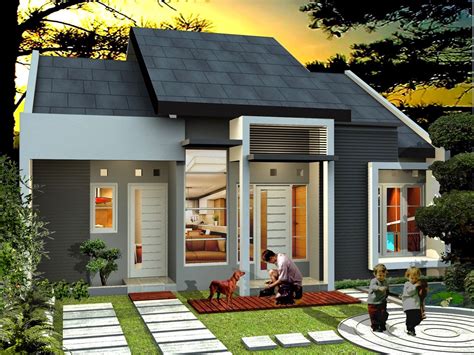 contoh desain rumah kecil rekomendasi  modern