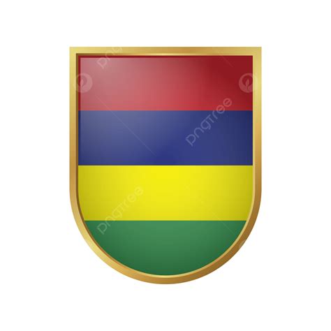 Mauritius Flag Vector Hd Images Mauritius Flag Vector With Golden Frame Mauritius Flag Png