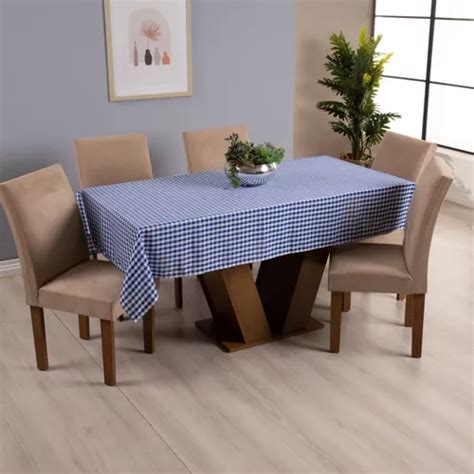 Toalha De Mesa 4 Lugares 1 45x1 50 Oxford Estampado Xadrez