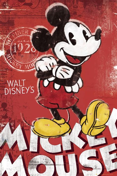 Mickey Mouse Red Poster X In