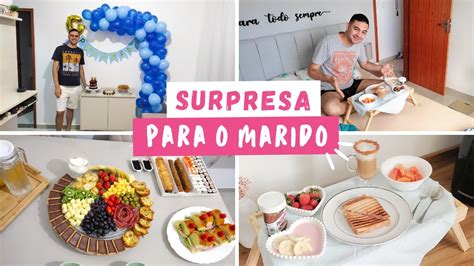 Anivers Rio Do Marido Decora O Card Pio E Caf Da Manh Surpresa