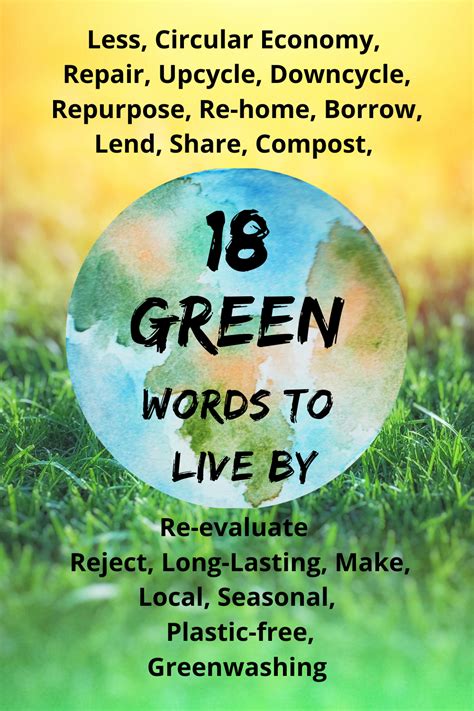 A Green and Rosie Life: 18 green words to live by