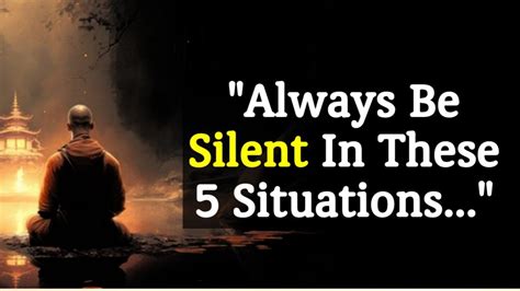 Always Be Silent In These Situations A Powerful Zen Story Buddhist