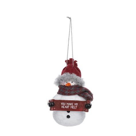 Fitzulas T Shop Ganz Cozy Snowman Ornament You Make My Heart Melt