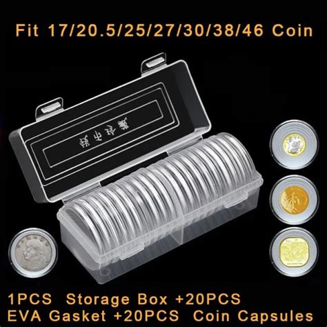 Transparent Pi Ce De Monnaie Capsule Conteneur Rangement Bo Te Support