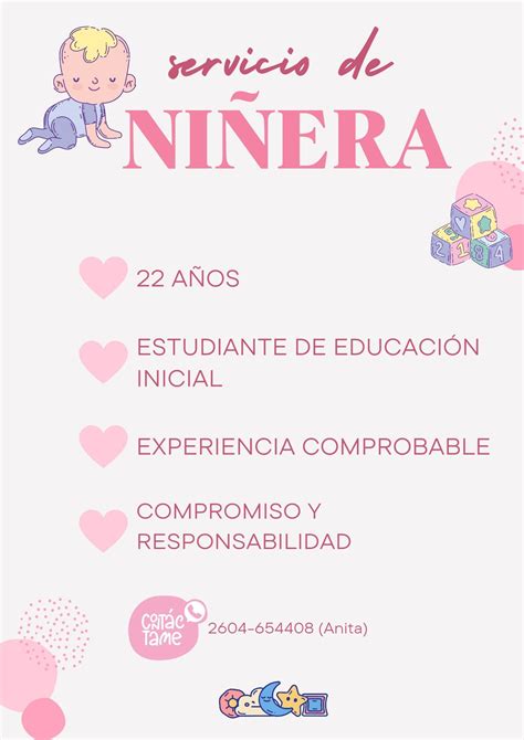 Pin En Trabajo Anuncios De Trabajo Trabajo Niñera Tipos De Curriculum