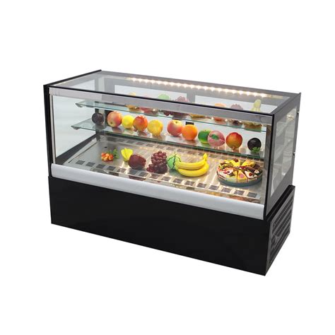 INTSUPERMAI 47 Inch Countertop Cake Display Refrigerator Glass