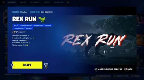 Rex Run Horror Map Code Creative 2 0 Gameplay In Fortnite Rex Run Map