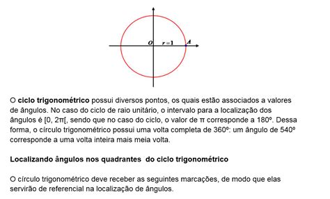 Ciclo Trigonométrico Relações Trigonométricas Na Circunferência