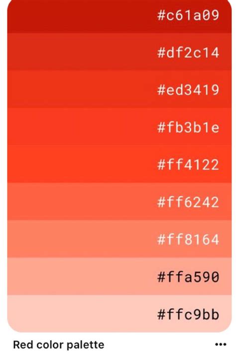 Pin By Esra On Color Color Hex Color Codes Red Colour Palette Color