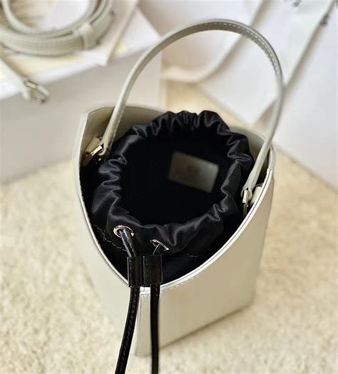 Givenchy Mini Cut Out Bucket Bag Black White For Women 6 3in 16cm