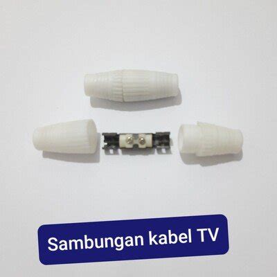 Jual Sambungan Kabel Antena TV Konektor Conector Putih Jek Jak