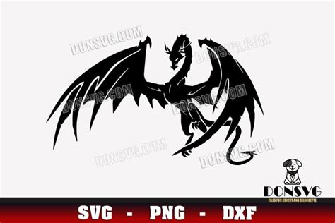 DnD Dragon Flying SVG Cutting File Image For Cricut Silhouette Dungeons