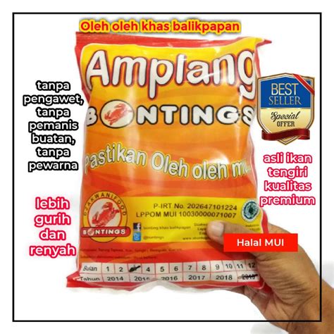 Jual Cemilan Snack Oleh Oleh Kerupuk Amplang Bontings Original Asli