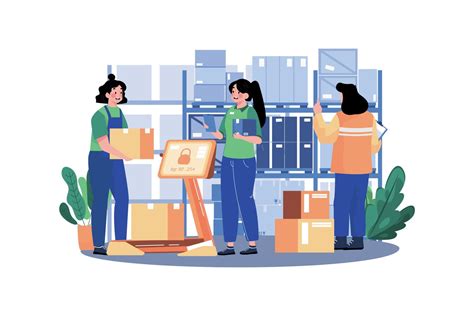 Warehouse Management Illustration Concept On White Background